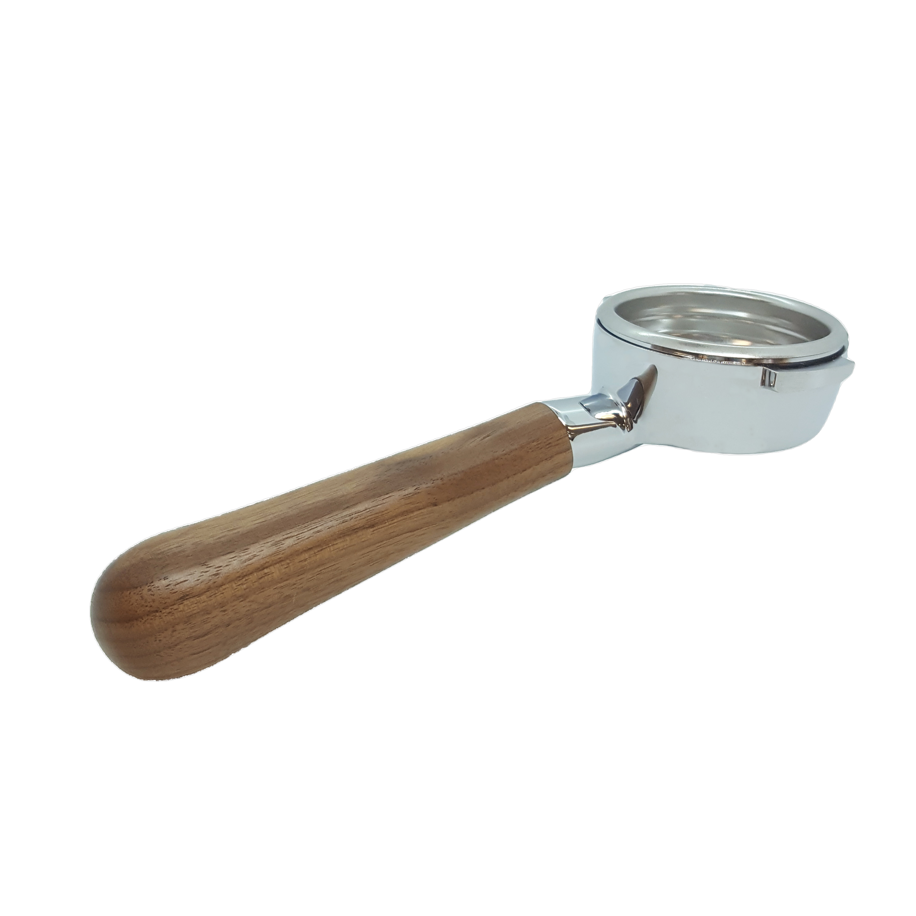 Izzo Bottomless Portafilter w/ Walnut Handle - Caffe Tech Canada